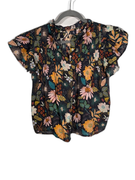 Unbranded Tops - SOHANA WOMENS 100% COTTON BUTTON DOWN FLORAL BLOUSE MEDIUM